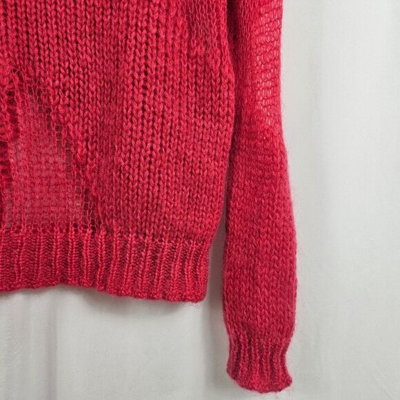 IRO Sylvana Open Knit Sweater in Hot Pink - Size S - Picture 5 of 9